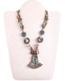 Tibet Natural Stone Tribal Queen Royal Necklace