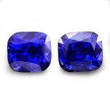 Natural Cushion Royal Blue Sapphire Pair 4.14 Cts