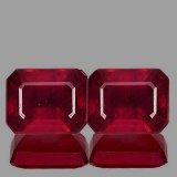 Natural AAA Fire Red Mozambique Ruby Pair