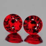 Natural AAA Orange Red Sapphire Pair {VVS}