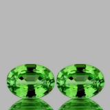 Natural Vivid Green Tsavorite Garnet Pair{VVS}