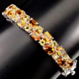 Gracefully 7x5mm Top Rich Yellow Citrine Bangle