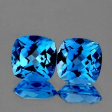 Natural Swiss Blue Topaz Pair  [Flawless-VVS]