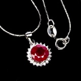 Natural Red Ruby Pendant