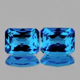 Natural Swiss Blue Topaz Pair {Flawless-VVS1}