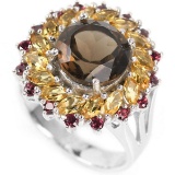 Natural Multi Gemstone Ring