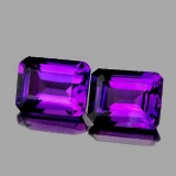 Natural  Purple Amethyst Pair 8 x 6 MM - VVS