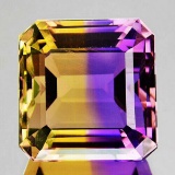 Natural Bi-Color Square Bolivia Ametrine 12 MM - FL