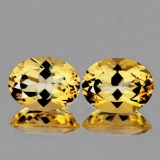 NATURAL GOLDEN YELLOW CITRINE Pair 16x12 MM - FL