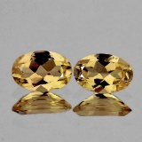 Natural Orangish Yellow Tourmaline Pair [VVS]