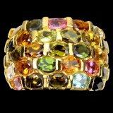 Natural Unheated Oval Tourmaline Ring