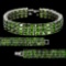 Natural Untreated  Russian Chrome Diopside  Bracelet