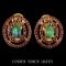 Natural Untreated White Opal & Ruby Earrings