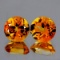 Natural Golden Yellow Citrine Pair (Flawless-VVS1}