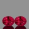 Natural Oval AAA Fire Red Mozambique Ruby Pair
