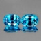 Natural AAA Cambodian Blue Zircon  Pair {Flawless-VVS1}