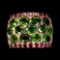 Natural Chrome Diopside & Rhodolite Garnet Ring