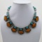 Tibet Hand Made Natural Turquoise & Coral Necklace
