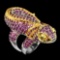 Natural  Rhodolite Garnet & Chrome Diopside Ring