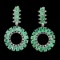 Natural Untreated Colombian Emerald Earrings