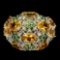 Natural Citrine Chrome Diopside Rhodolite Ring