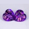 Natural Pinkish Purple Mystic Topaz Heart Pair