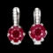 Natural Pigeon Blood Red Ruby Earrings