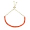 Natural Oval Orange Italian Coral Bracelet