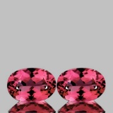 Natural Padparadscha Pink Tourmaline Pair{Flawless-VVS}