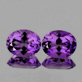 Natural  AAA Purple Amethyst Pair{Flawless-VVS1}