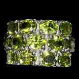 Natural Oval Green Peridot Ring