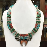 Tibet Natural Stone Tribal Queen Royal Necklace