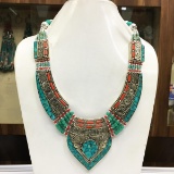 Tibet Natural Stone Tribal Queen Royal Necklace