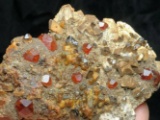 Natural Spessartine Garnets & Smoky Quartz Specimen