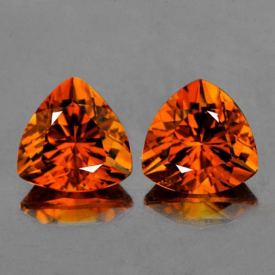 Natural MADEIRA ORANGE CITRINE PAIR - FL