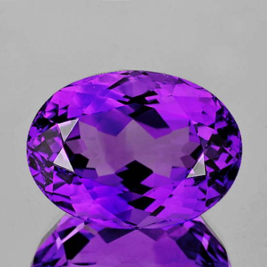 Natural Purple Amethyst 15x11 MM{Flawless-VVS1}