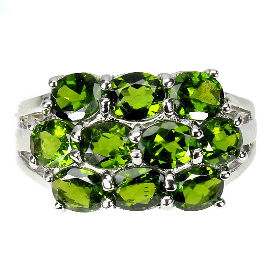 Natural Unheated Chrome Diopside Ring