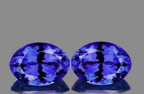 Natural Purple Blue Tanzanite Pair [Flawless-VVS]