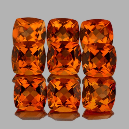 Natural Madeira Orange Citrine 9 Pcs {Flawless-VVS1}