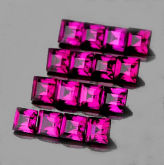 Natural Pink Purple Rhodolite Garnet 16 Pcs{Flawless-VVS}