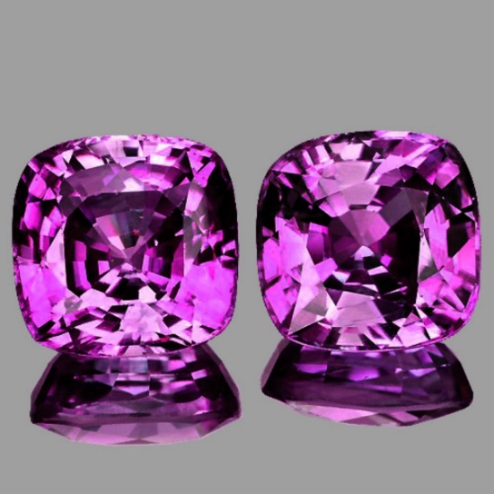 Natural Premium AAA Purple SapphirePair {Flawless-VVS}