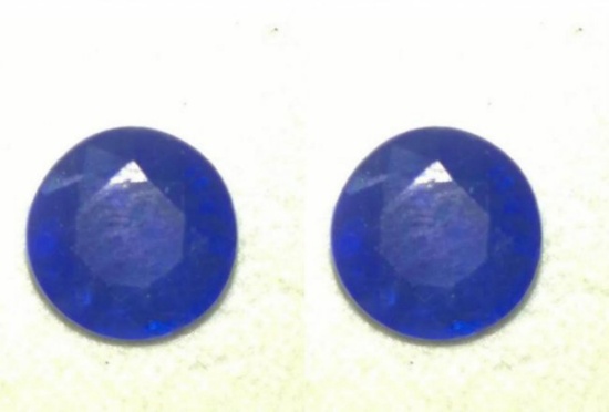 Natural Royal Blue Burma Sapphire Pair 5.25 cts