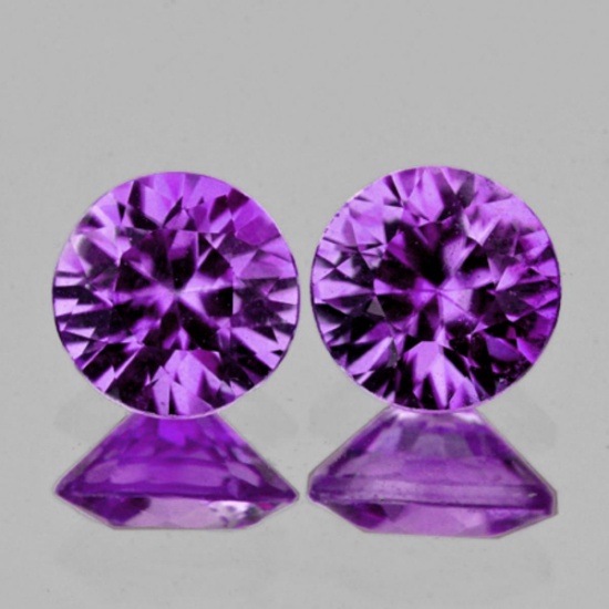 Natural Purple Sapphire Pair {Flawless-VVS1}