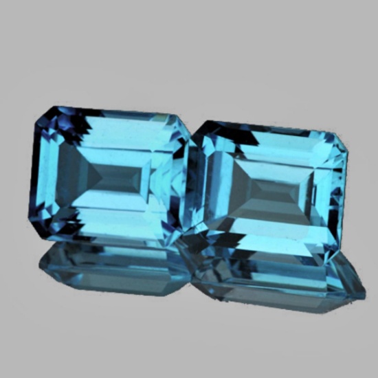 Natural Sky Blue Topaz Pair Flawless-VVS1}