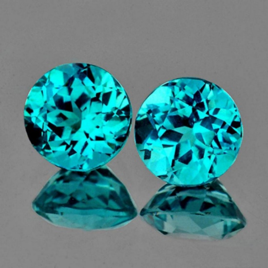 Natural Rare Brazil Blue Apatite 7.00 MM - VVS