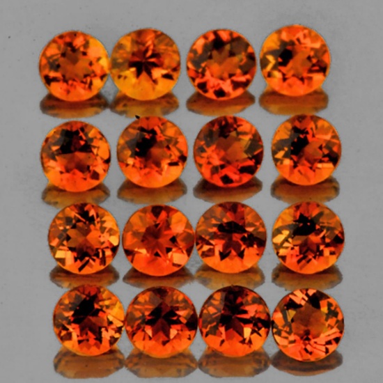 Natural Golden Orange Citrine 40 Pcs (Flawless-VVS1}