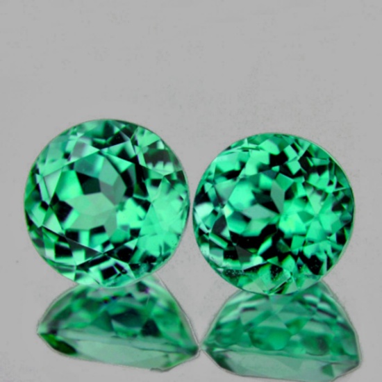 Natural Paraiba Green Blue Apatite Pair {Flawless-VVS}