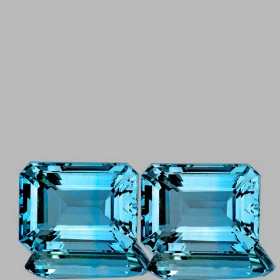 Natural Sky Blue Topaz Pair 42.91 Cts  {Flawless-VVS1}