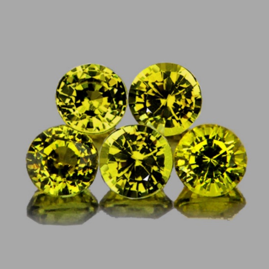 Natural Vivid Yellow Mali Garnet 5 Pcs{Flawless-VVS}