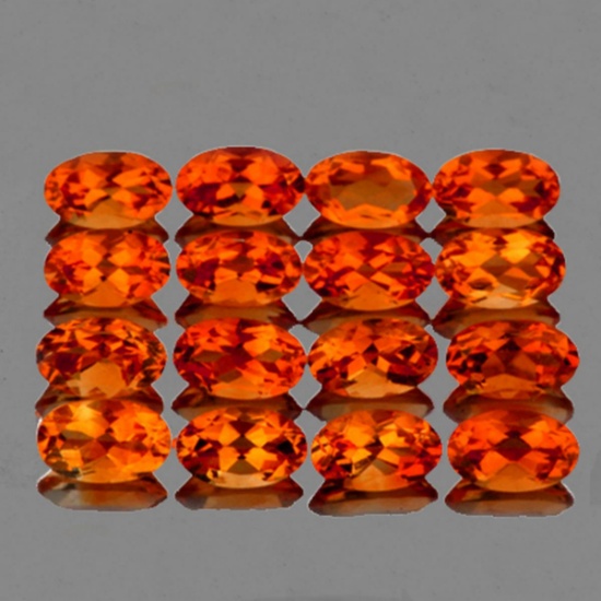Natural Madeira Orange Citrine 16 Pcs [Flawless-VVS]